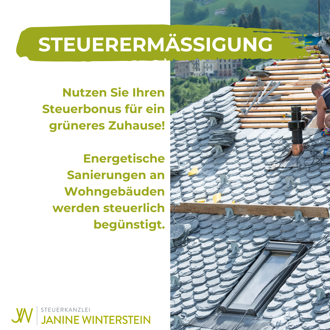 Du betrachtest gerade Steuerermässigung für energetische Maßnahmen